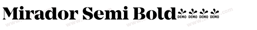Mirador Semi Bold字体转换